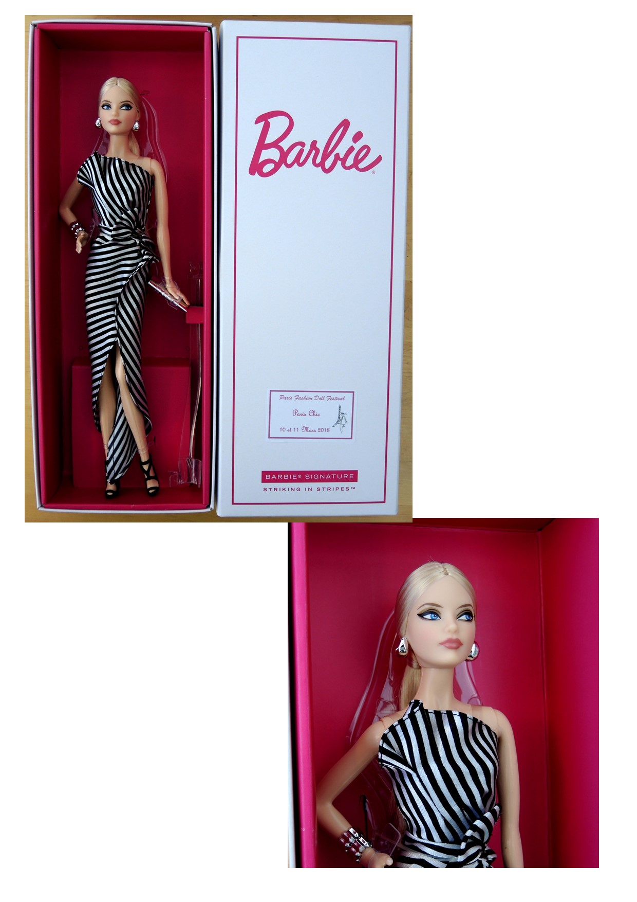 BARBIE STRIKING IN STRIPES